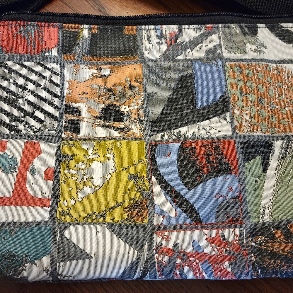 Multicolor Patchwork Canvas Crossbody Bag for Wom… - image 8